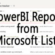 Power BI Reports from Microsoft Lists
