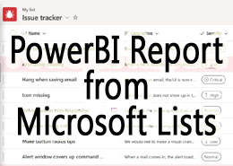 Image for blog article Generate Power BI Charts from live MS Lists data